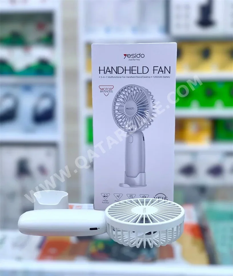 Portable Fans White  Battery Powered  Mini