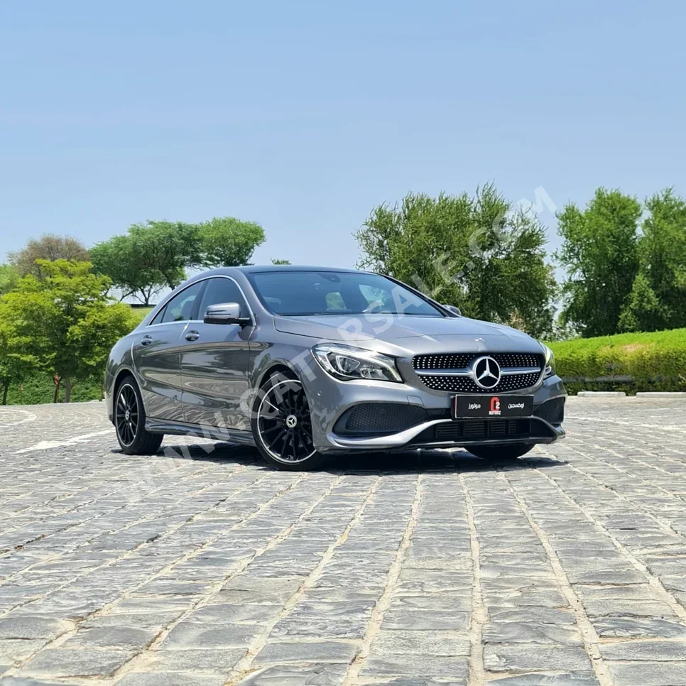 Mercedes-Benz  CLA  250  2018  Automatic  39,000 Km  4 Cylinder  Rear Wheel Drive (RWD)  Sedan  Gray