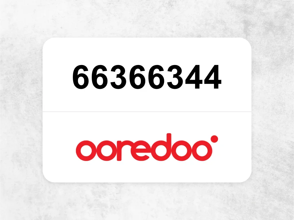 Ooredoo Mobile Phone  66366344