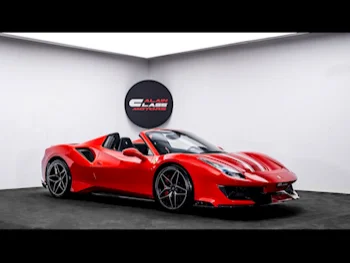 Ferrari  488  Pista  2020  Automatic  503 Km  8 Cylinder  Rear Wheel Drive (RWD)  Coupe / Sport  Red