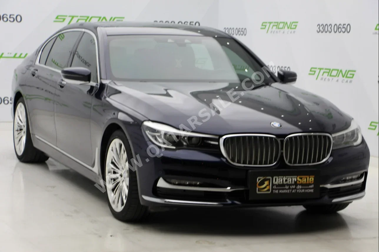 BMW  7-Series  730 Li  2018  Automatic  98,000 Km  4 Cylinder  Rear Wheel Drive (RWD)  Sedan  Dark Blue