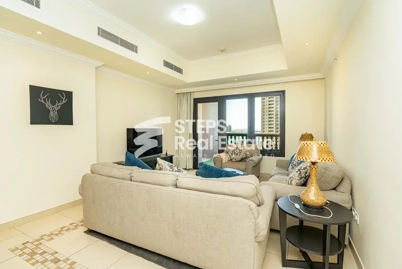 1 Bedrooms  Apartment  For Rent  in Doha -  The Pearl  Fully Furnished