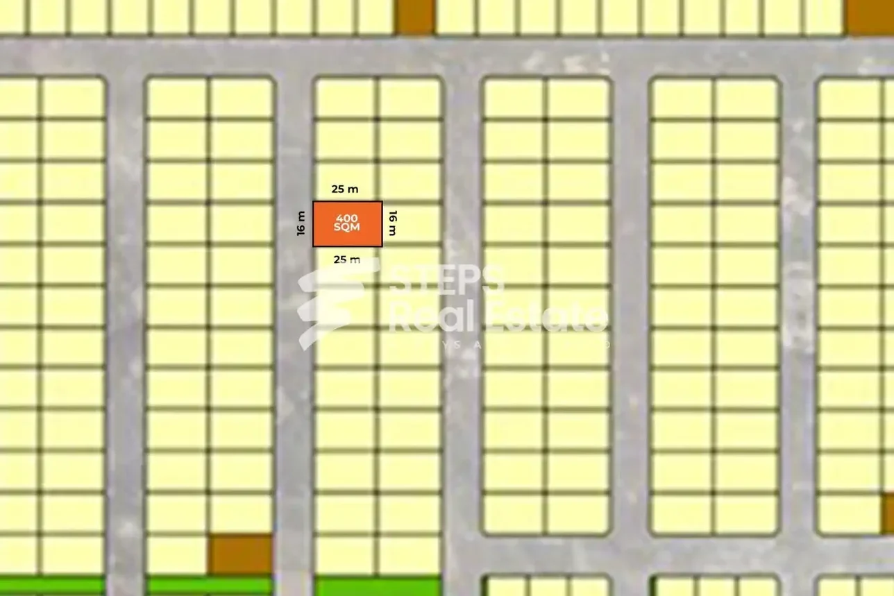 Lands For Sale in Lusail  -Area Size 400 Square Meter