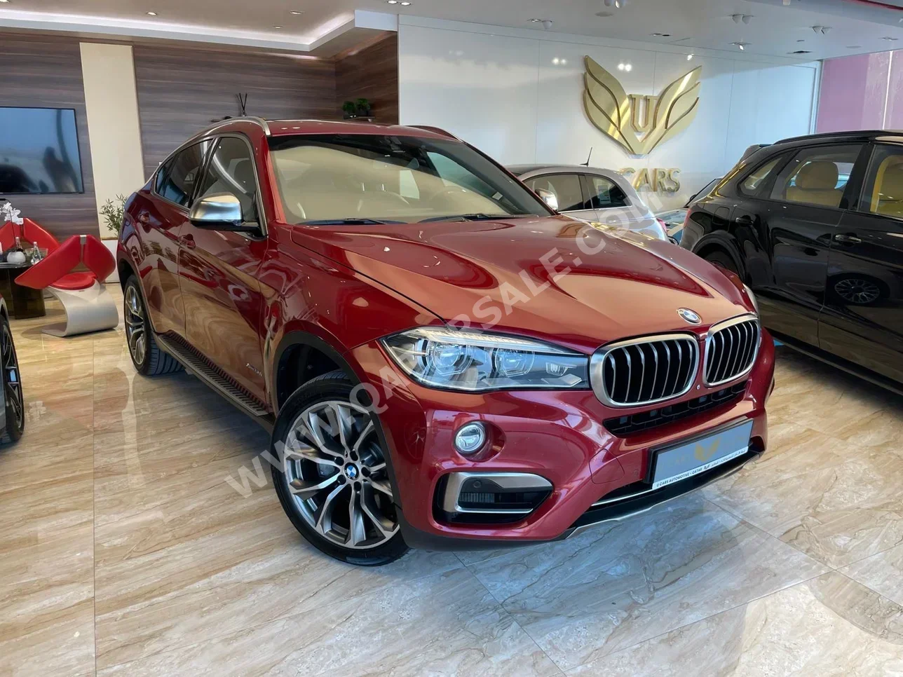 BMW  X-Series  X6 50i  2015  Automatic  111٬000 Km  8 Cylinder  All Wheel Drive (AWD)  SUV  Maroon