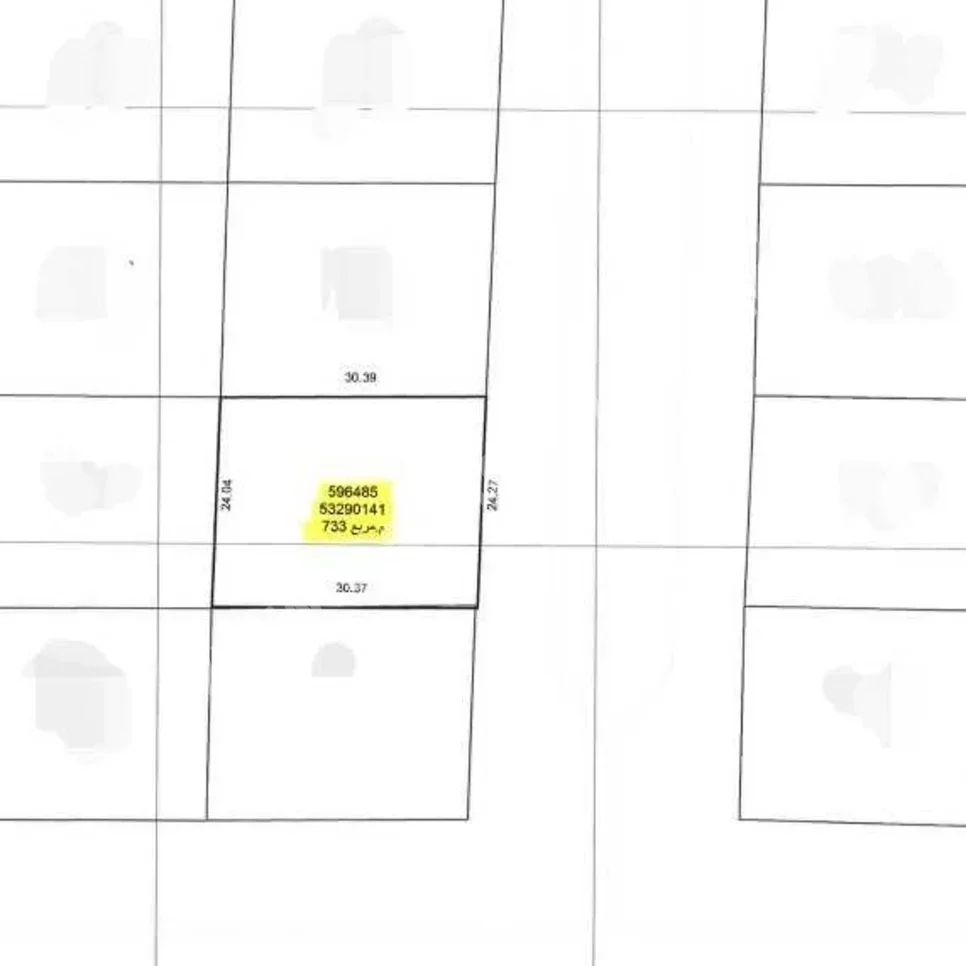 Lands For Sale in Al Rayyan  - New Al Rayyan  -Area Size 733 Square Meter