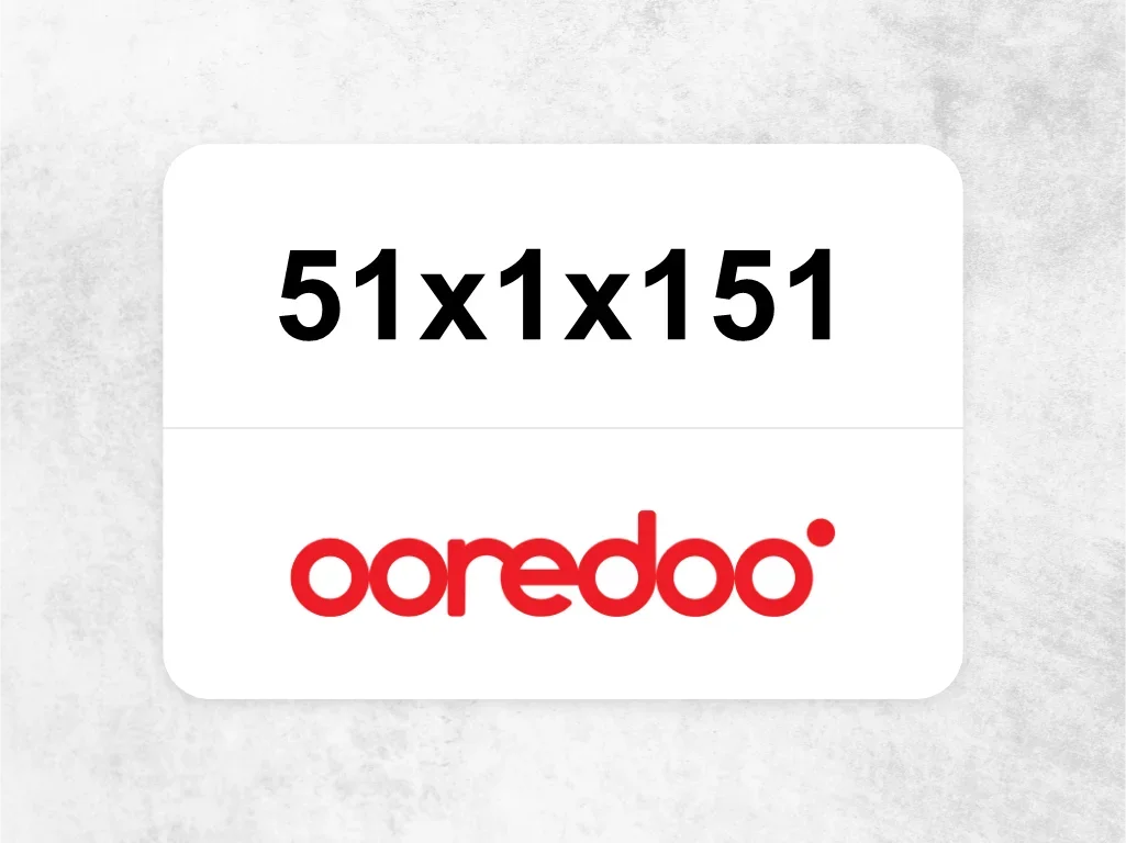 51x1x151  Ooredoo Mobile Phone