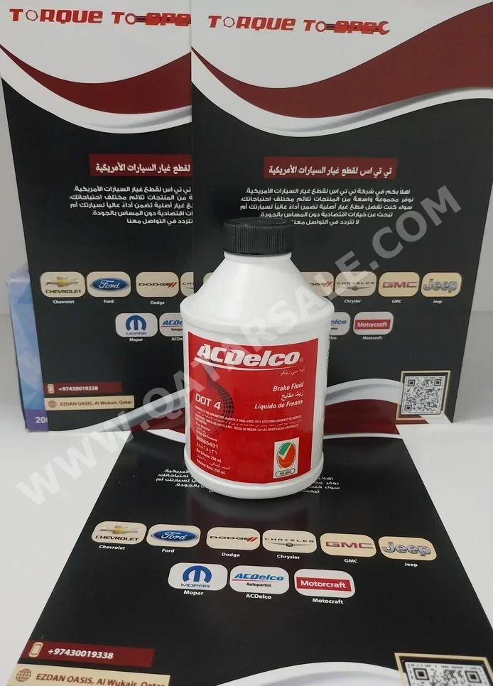 Car Fluids & Oils Brake Fluid  USA  Warranty  ACDelco  250ml liter  0W/40
