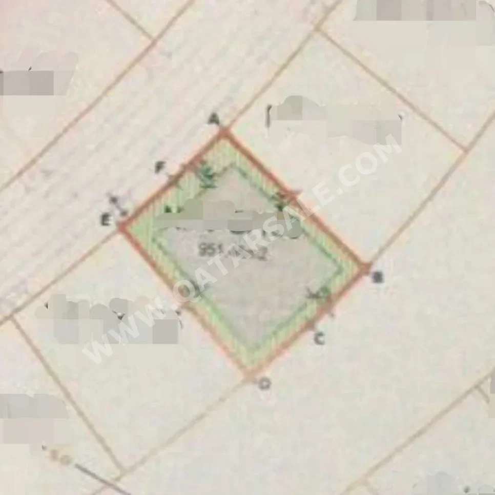 Lands For Sale in Lusail  - North Residential Villa  -Area Size 951 Square Meter