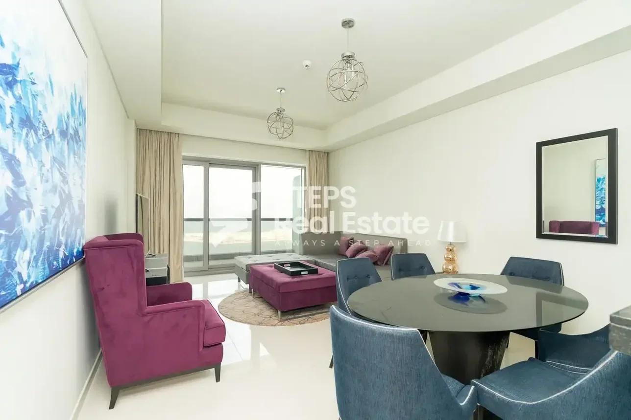 2 Bedrooms  Apartment  in Lusail -  Waterfront Residential  Fully Furnished