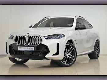 BMW  X-Series  X6 40i  2024  Automatic  21,500 Km  6 Cylinder  All Wheel Drive (AWD)  SUV  White  With Warranty