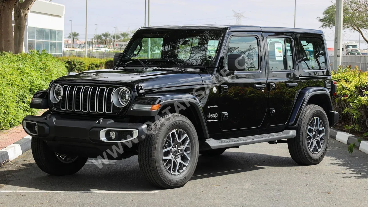 Jeep  Wrangler  Sahara  2024  Automatic  0 Km  4 Cylinder  Four Wheel Drive (4WD)  SUV  Black  With Warranty