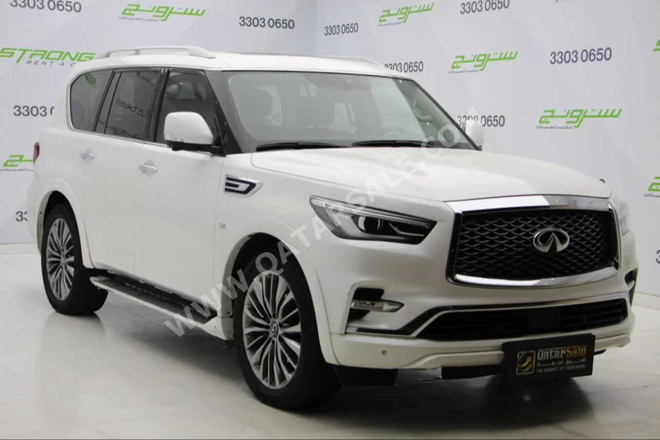 Infiniti  QX  80  2019  Automatic  210,000 Km  8 Cylinder  Four Wheel Drive (4WD)  SUV  Pearl