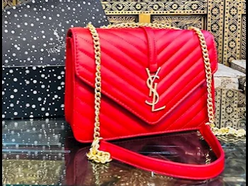 Purses  - Saint Laurent  - Red  - Faux Leather  - For Women