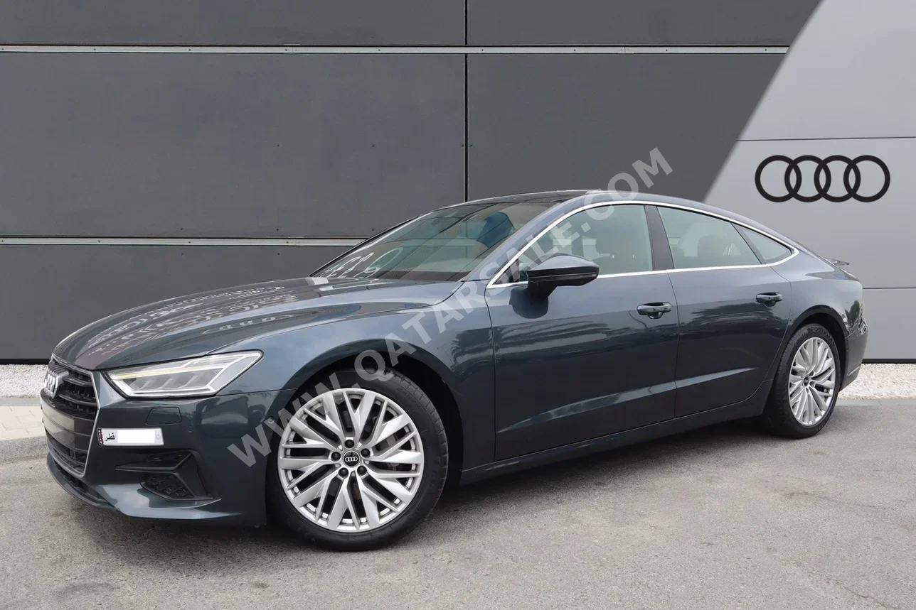 Audi  A7  2021  Automatic  57,000 Km  4 Cylinder  All Wheel Drive (AWD)  Sedan  Dark Blue  With Warranty