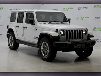 Jeep  Wrangler  Sahara  2021  Automatic  80,000 Km  6 Cylinder  Four Wheel Drive (4WD)  SUV  White  With Warranty