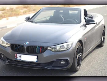 BMW  4-Series  420 I  2018  Automatic  62,500 Km  4 Cylinder  Rear Wheel Drive (RWD)  Convertible  Gray