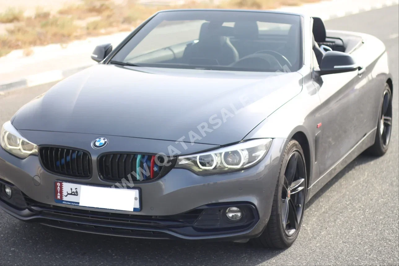 BMW  4-Series  420 I  2018  Automatic  62,500 Km  4 Cylinder  Rear Wheel Drive (RWD)  Convertible  Gray