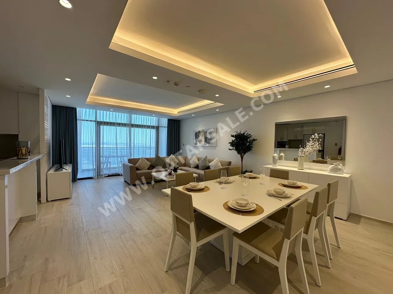 2 Bedrooms  Apartment  For Rent  in Lusail -  Fox Hills  Fully Furnished