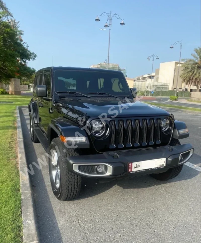 Jeep  Wrangler  Sahara  2022  Automatic  34,000 Km  6 Cylinder  Four Wheel Drive (4WD)  SUV  Black  With Warranty