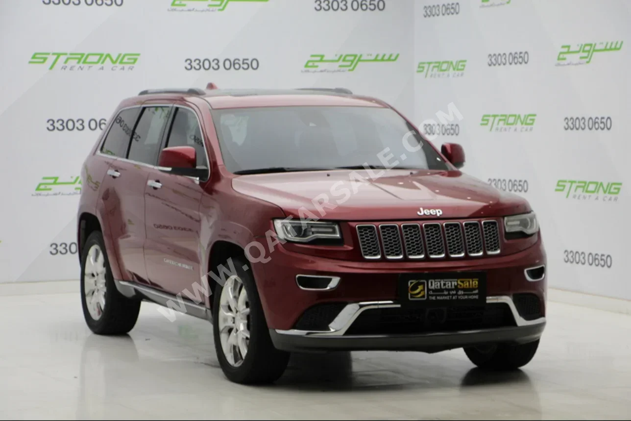 Jeep  Grand Cherokee  Summit  2014  Automatic  89,000 Km  8 Cylinder  Four Wheel Drive (4WD)  SUV  Red