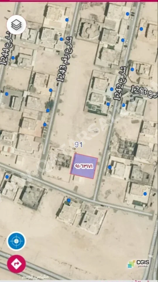 Lands For Sale in Al Wakrah  - Al Wukair  -Area Size 1,000 Square Meter