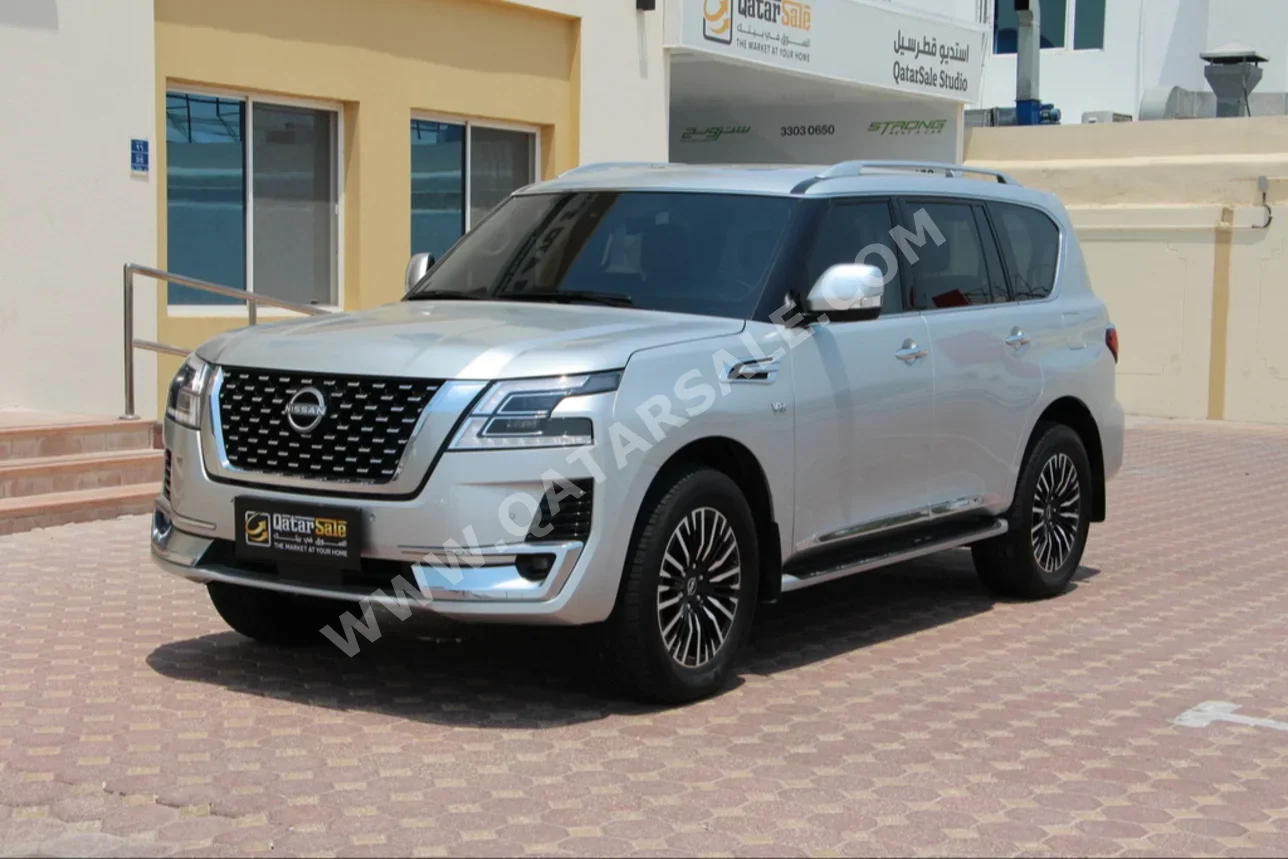 Nissan  Patrol  Titanium  2023  Automatic  19,000 Km  8 Cylinder  Four Wheel Drive (4WD)  SUV  Silver  With Warranty