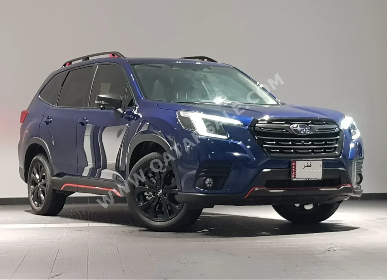 Subaru  Forester  2023  Automatic  6,400 Km  4 Cylinder  All Wheel Drive (AWD)  SUV  Blue  With Warranty