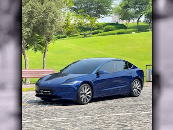 Tesla  Model 3  2024  Automatic  950 Km  0 Cylinder  Rear Wheel Drive (RWD)  Sedan  Blue  With Warranty