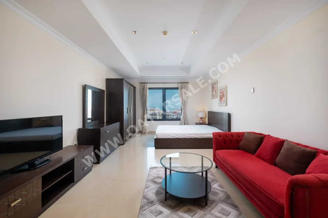 1 Bedrooms  Studio  in Doha -  The Pearl  Fully Furnished