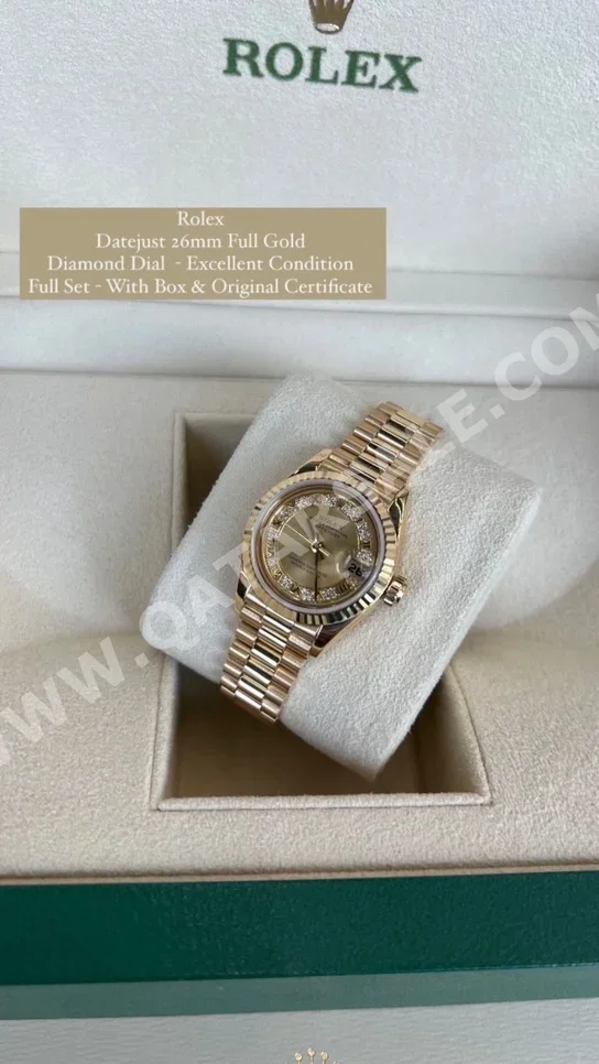 Watches - Rolex  - Analogue Watches  - Gold  - Women Watches