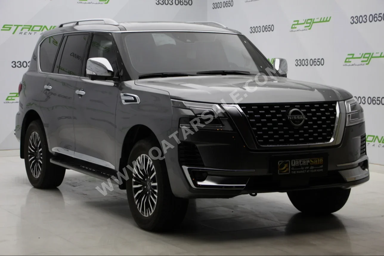 Nissan  Patrol  Platinum  2023  Automatic  17,400 Km  6 Cylinder  Four Wheel Drive (4WD)  SUV  Gray  With Warranty