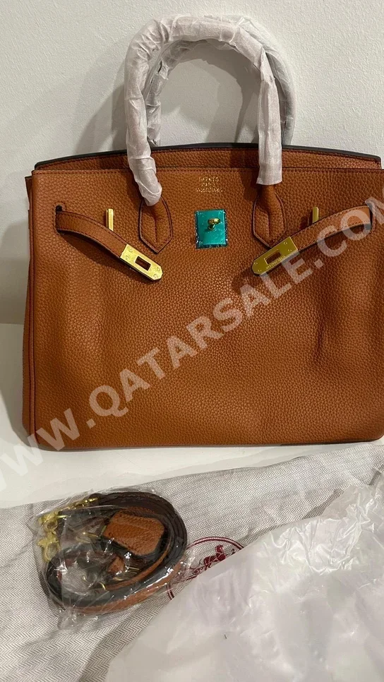 Tote Bag  - Hermes  - Brown  - Genuine Leather  - For Women