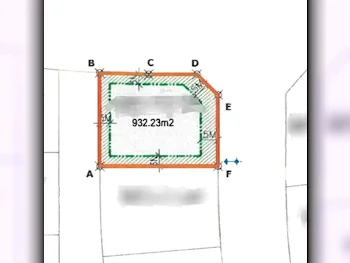 Lands For Sale in Lusail  - North Residential Villa  -Area Size 932 Square Meter