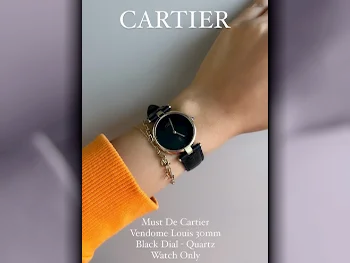 Watches - Cartier  - Quartz Watch  - Black  - Women Watches