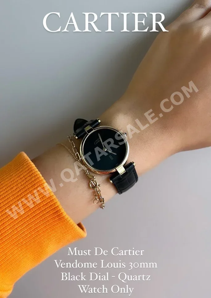 Watches - Cartier  - Quartz Watch  - Black  - Women Watches