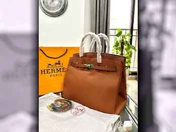 Tote Bag  - Hermes  - Brown  - Genuine Leather  - For Women