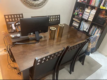 Dining Table with Chairs  - Brown