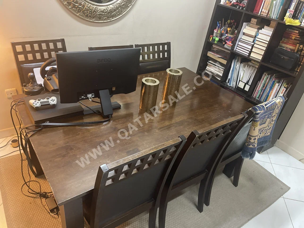 Dining Table with Chairs  - Brown