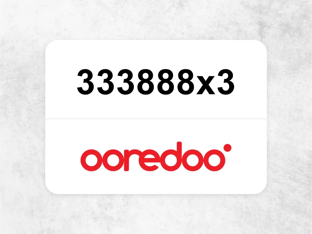 Ooredoo Mobile Phone  333888x3