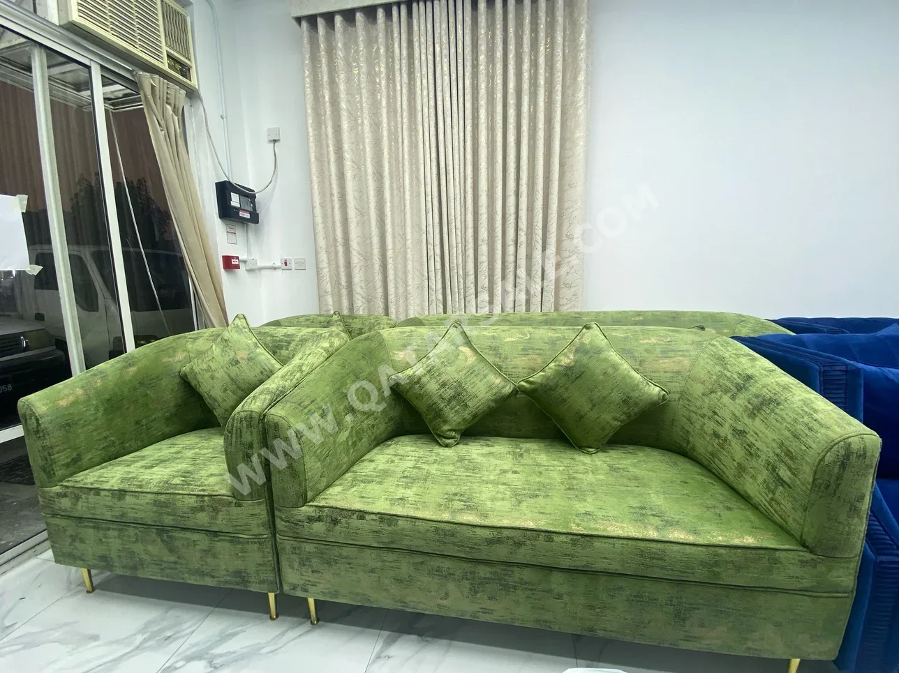 Sofas, Couches & Chairs Sofa Set  - Green & Beige