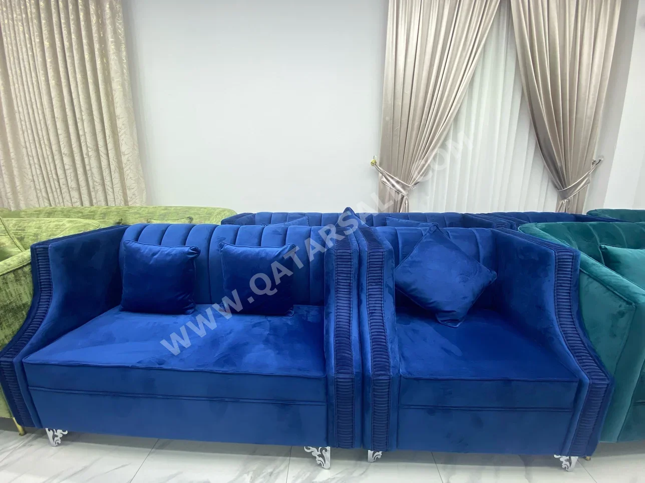 Sofas, Couches & Chairs Sofa Set  - Blue