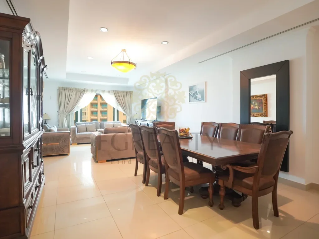 2 Bedrooms  Apartment  For Rent  in Doha -  The Pearl  Fully Furnished