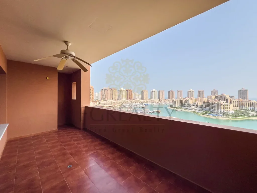 3 Bedrooms  Apartment  For Rent  in Doha -  The Pearl  Not Furnished