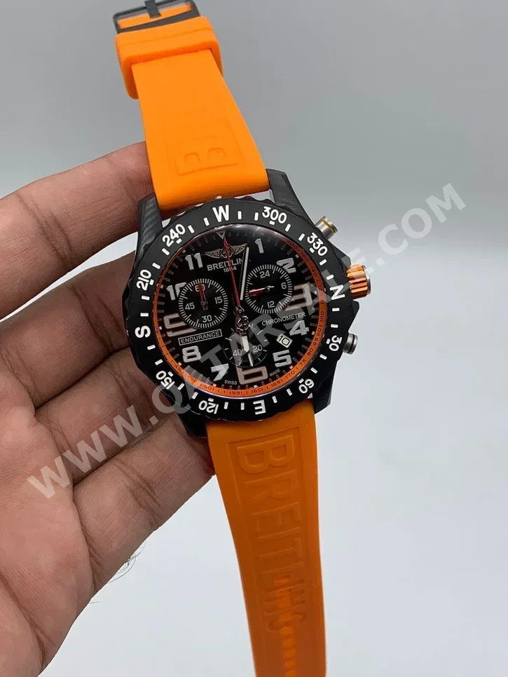 Watches - Breitling  - Quartz Watch  - Orange  - Men Watches