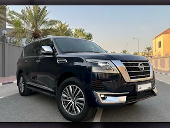 Nissan  Patrol  Platinum  2020  Automatic  95,000 Km  6 Cylinder  All Wheel Drive (AWD)  SUV  Blue  With Warranty