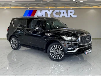 Infiniti  QX  80  2018  Automatic  55,000 Km  8 Cylinder  Four Wheel Drive (4WD)  SUV  Black