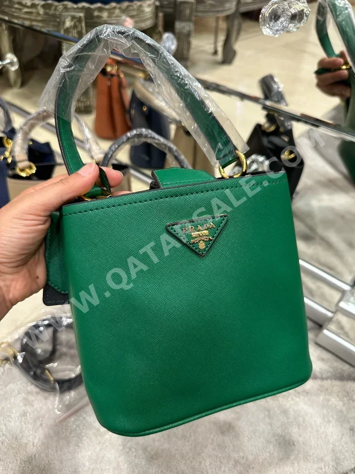 Bags  - Prada  - Green  - Genuine Leather  - For Women