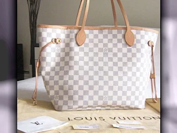 Tote Bag  - Louis Vuitton  - White  - Genuine Leather  - For Women