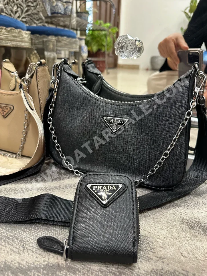 Bags  - Prada  - Black  - Genuine Leather  - For Women