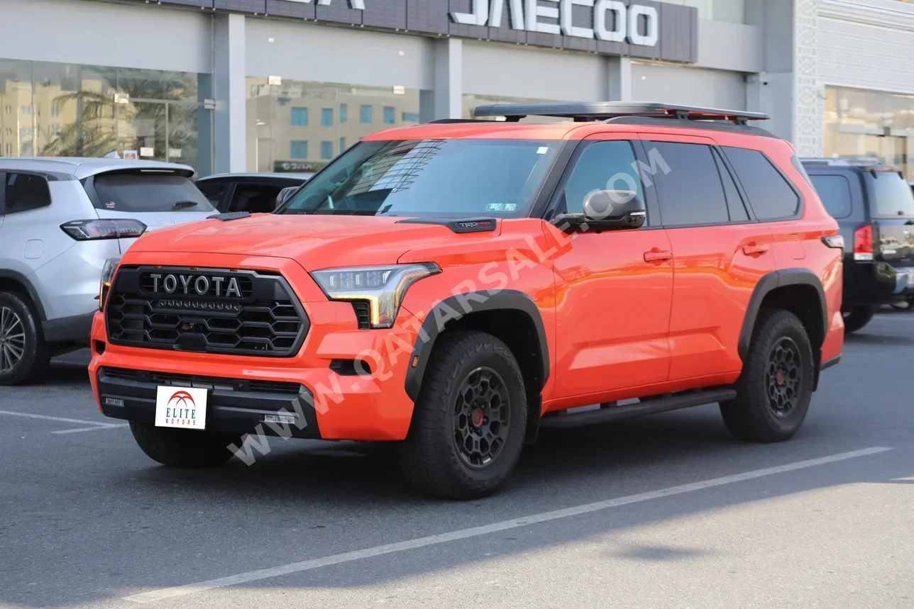 Toyota  Sequoia  TRD Pro  2023  Automatic  1,372 Km  6 Cylinder  Four Wheel Drive (4WD)  SUV  Orange  With Warranty